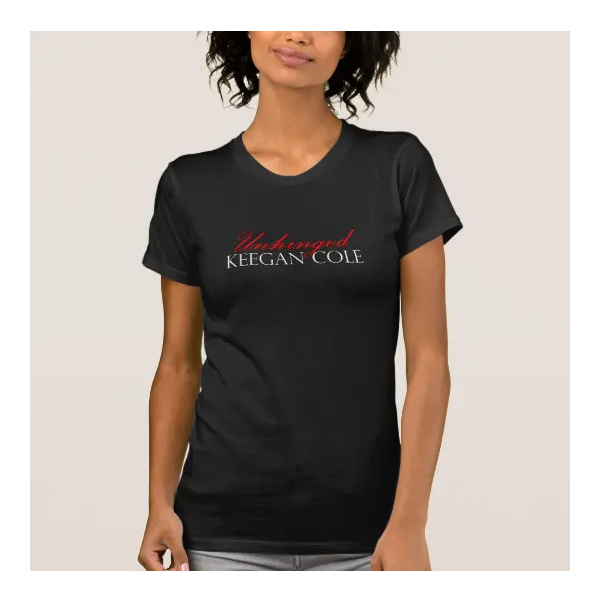Women's Black T Shirt Unhinged Book Quote